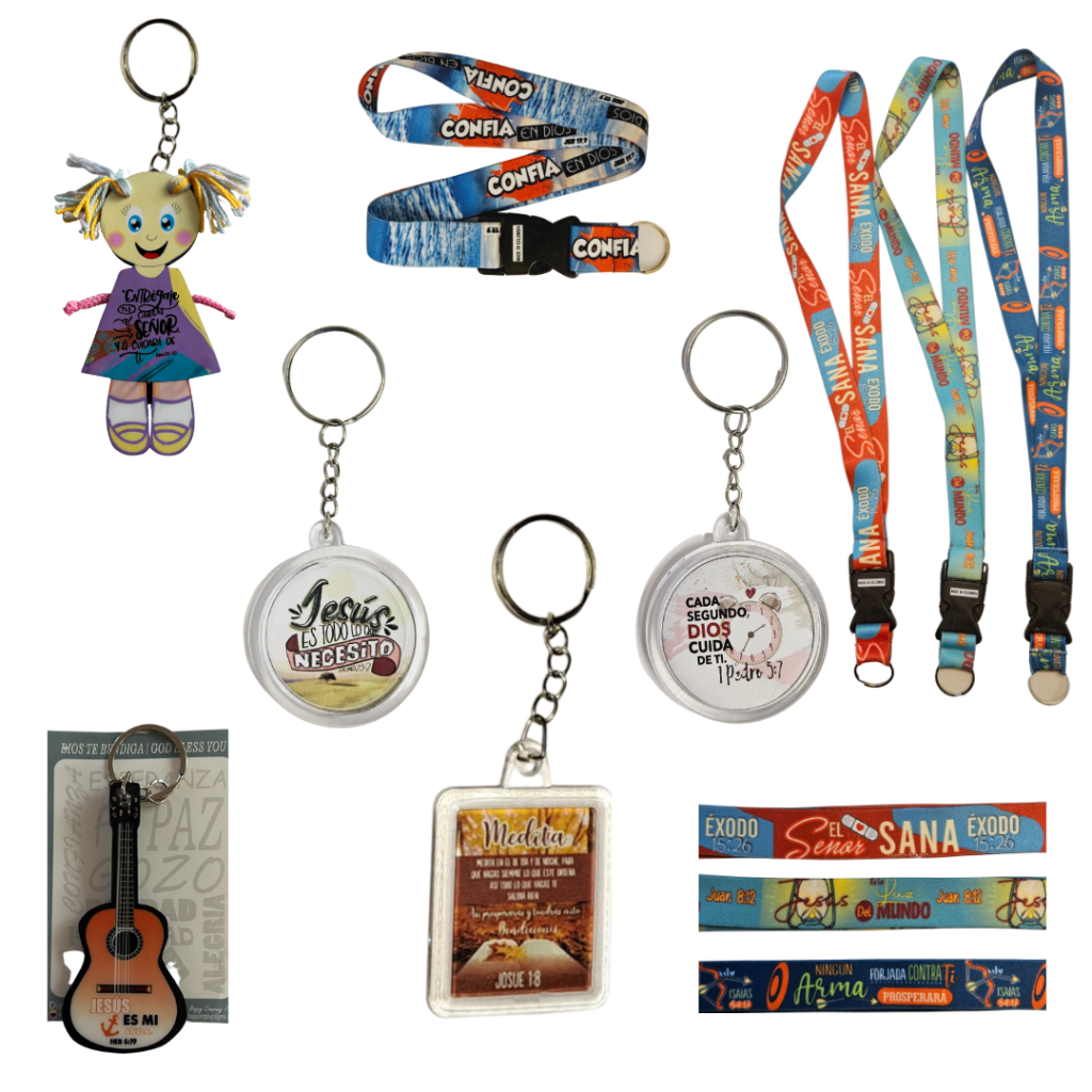 Lanyard y llaveros en diferentes materiales